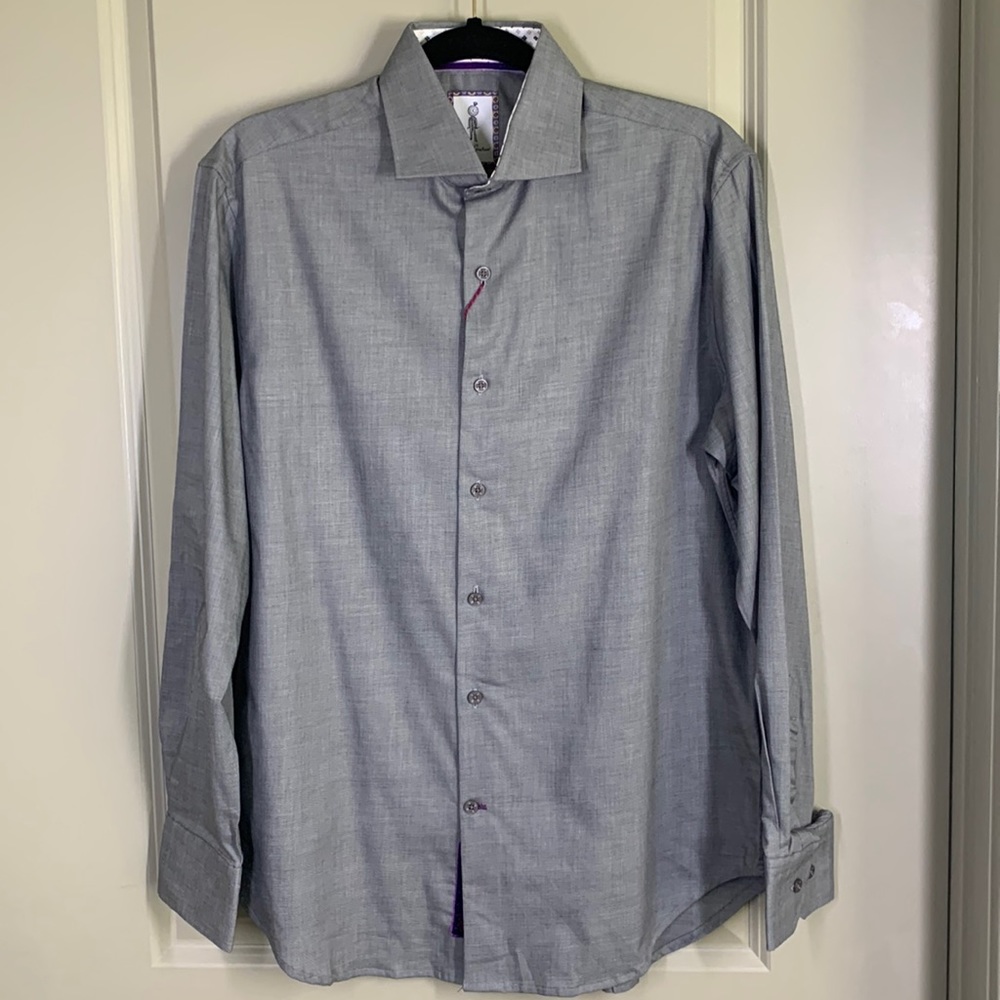 Robert Graham Dexter Grey Shirt USM NWT